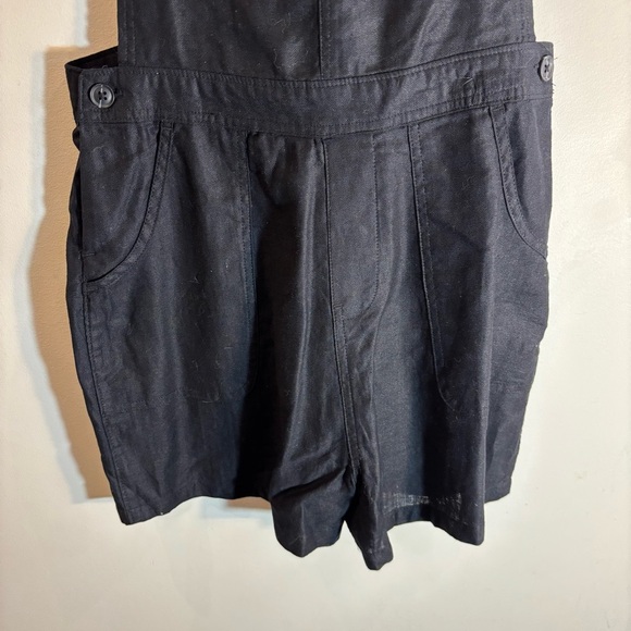 HURLEY Sz M Short Overalls 50% Cotton 50% Linen Blend Adjustable Straps NEW - Picture 5 of 14